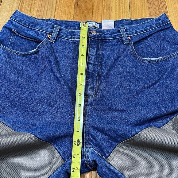 Mens Columbia Blue Jeans Canvas Double Knee 36 Tag 34/35x30 Measurement Workwear - Picture 5 of 8